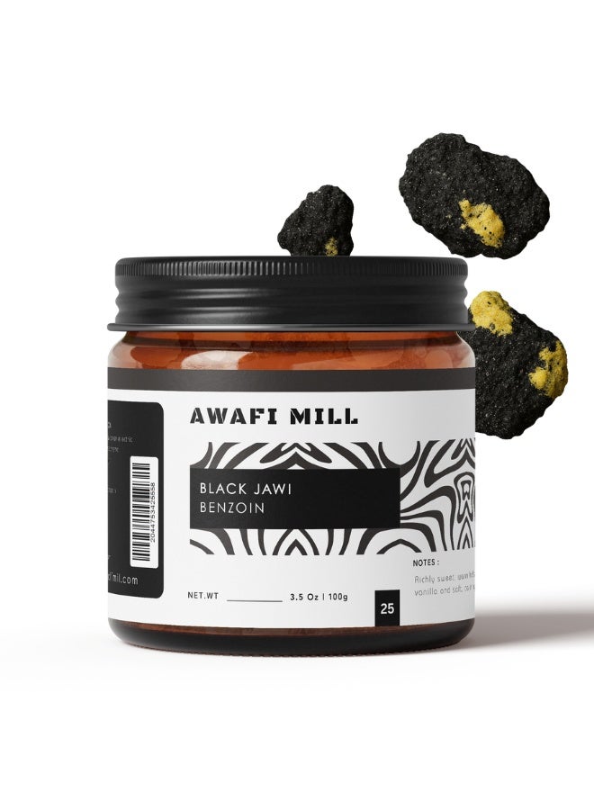 AWAFI MILL Black Jawi (Benzoin) Incense Resin 100 g (3.5 Oz) - Pack of 5 | Luban Jawi Dark Benzoin from Styrax spp. - Image 1